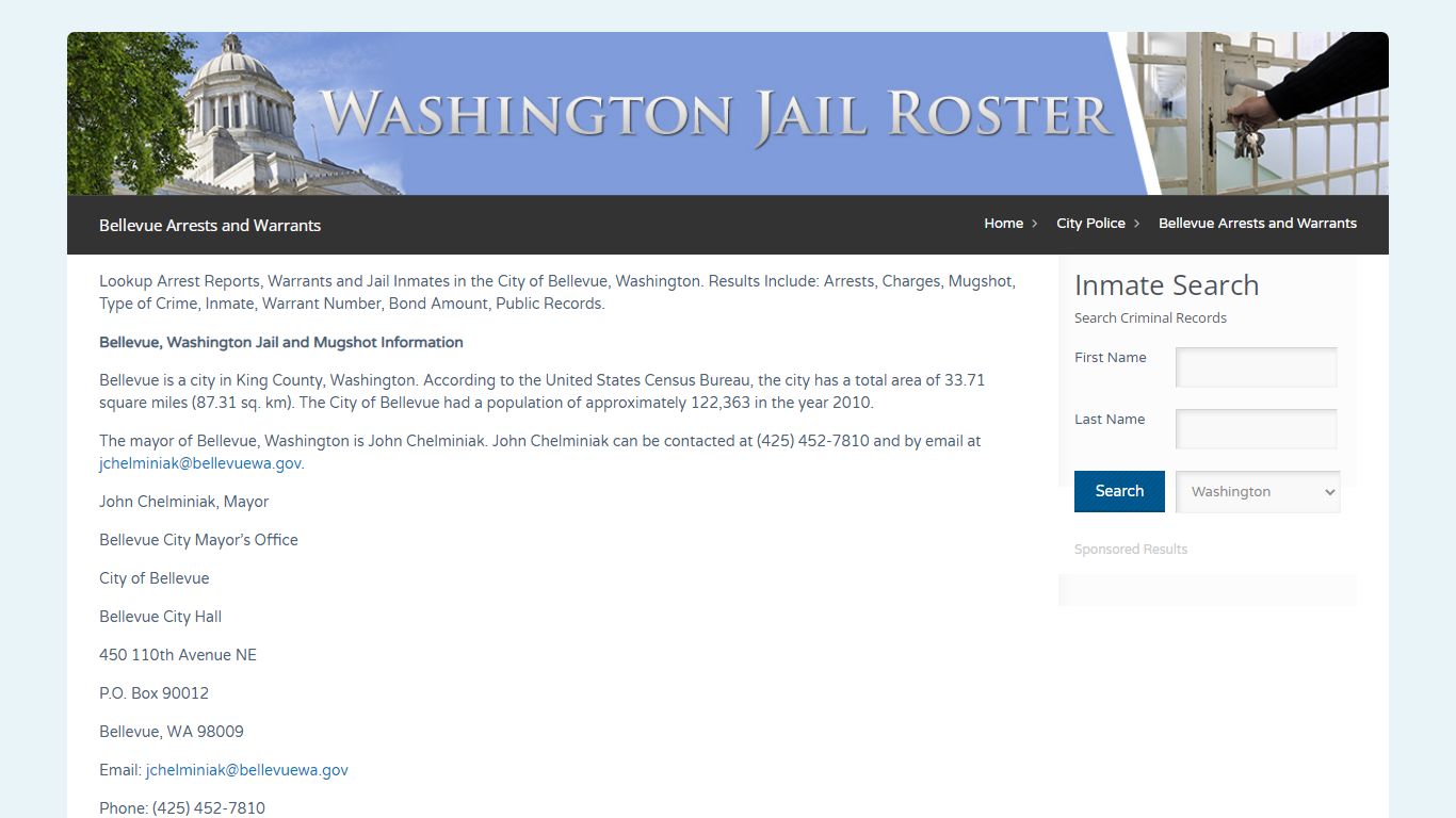 Bellevue Arrests and Warrants | Jail Roster Search