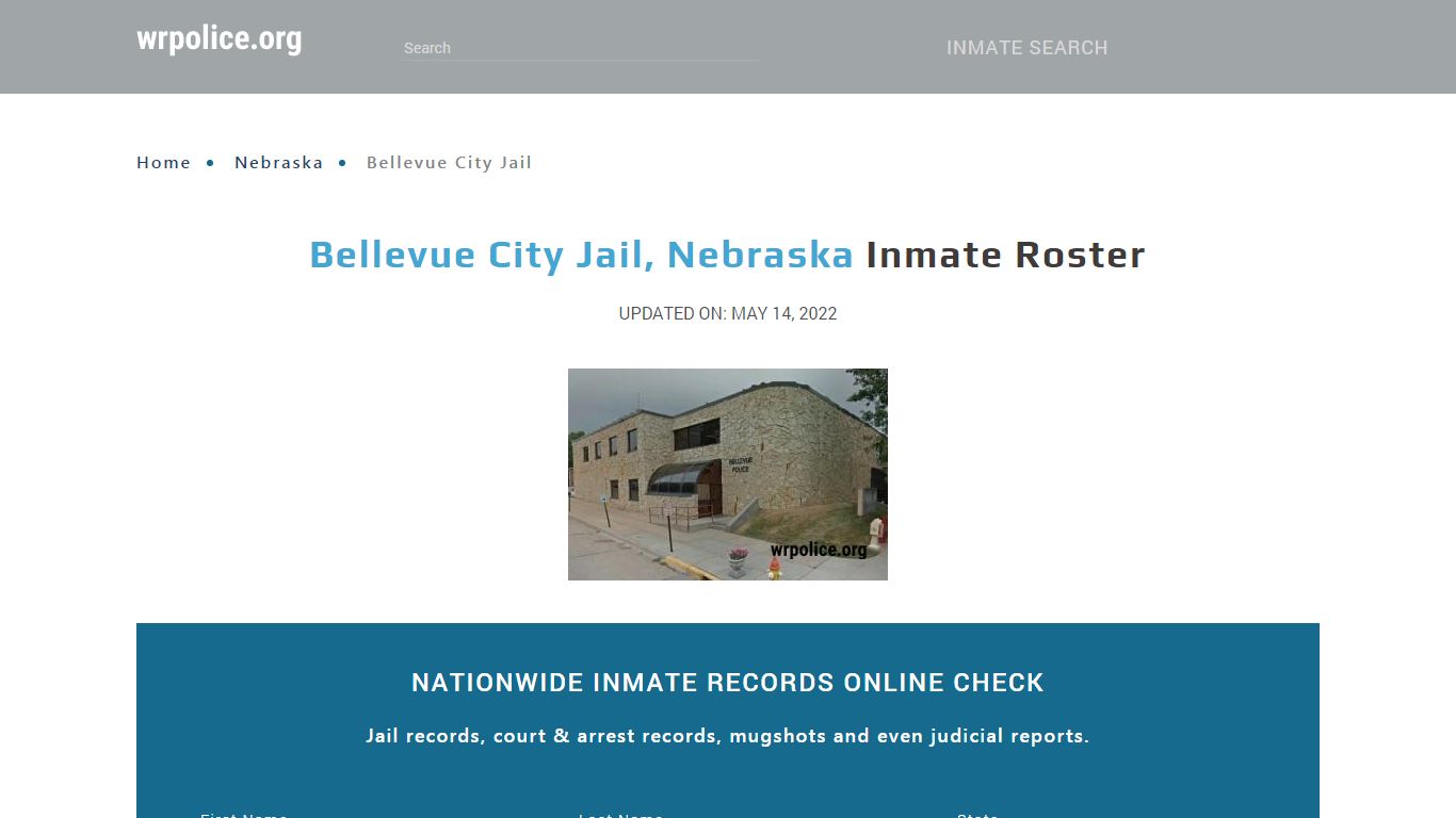 Bellevue City Jail, Nebraska - Inmate Locator